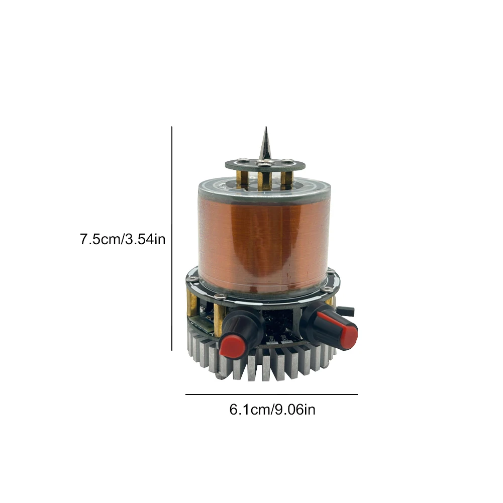 Imagem -06 - Bluetooth-compatível Tesla Coil Speaker Gerador de Arco Elétrico Alta Potência Pulso Tensão Ensinando Experiment Tool