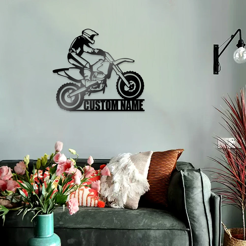 

1pc Off-road motorcycle Rally race Custom Name Metal Wall Signs Iron Plate Signs For Club Decor