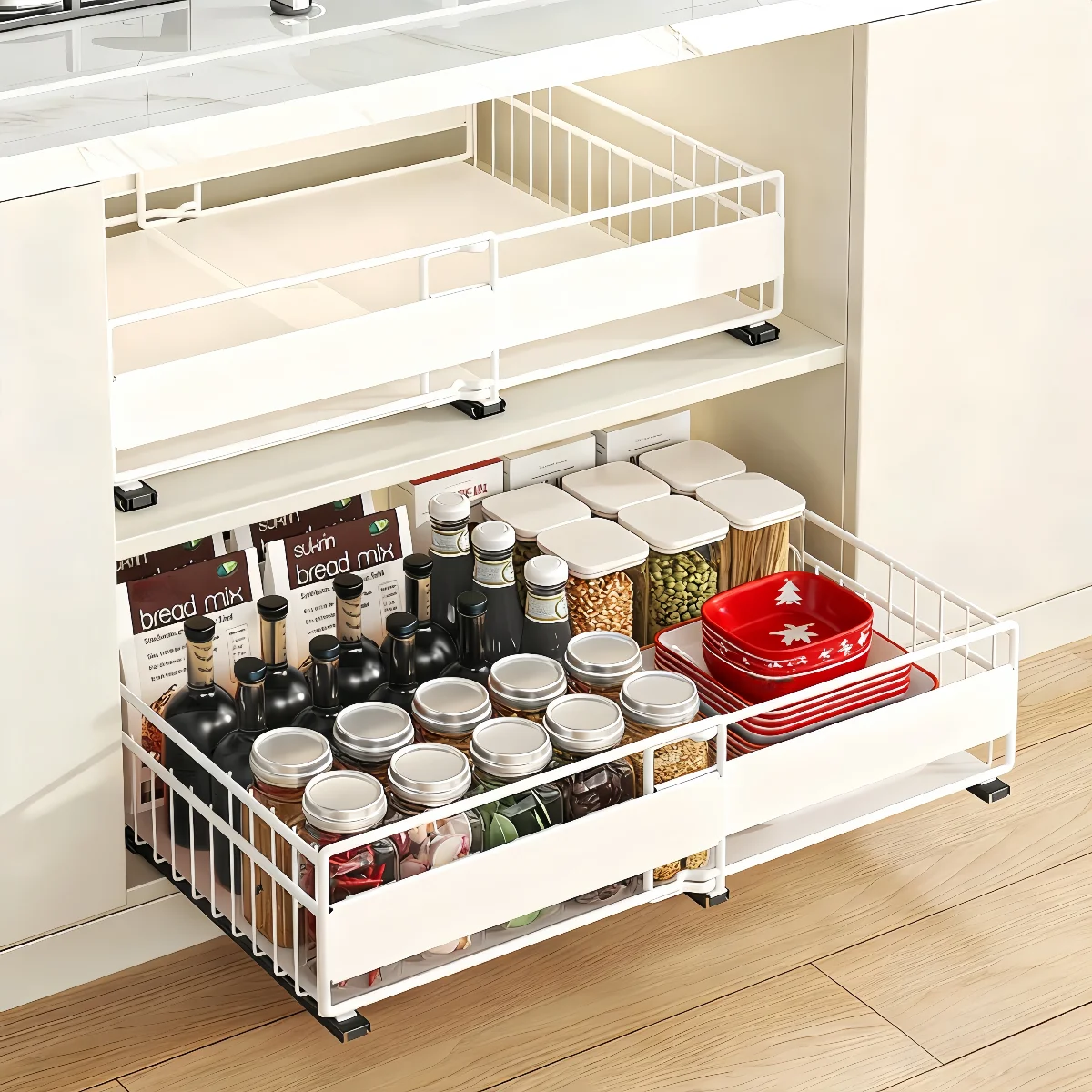 1/2pcs Expandable Cabinet Drawer Organiser (12