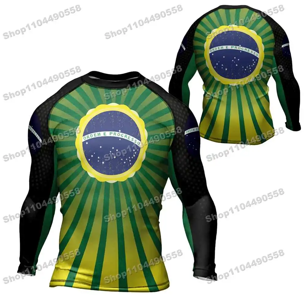 N327th Brazil Rash Guards Surfing Jersey Beach Trousers Swimwear Diving Gym Long sleeves MMA BJJ Men Jiu Jitsu Fitness Sets