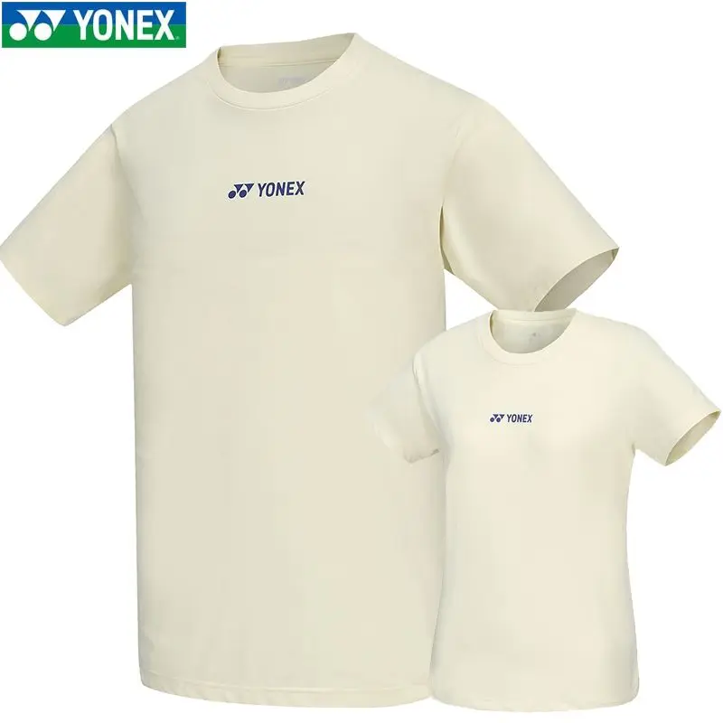 YONEX-قميص تنس الريشة النسائية ، تي شيرت بأكمام قصيرة ، تجفيف ، رياضة ، جديد ، سريع