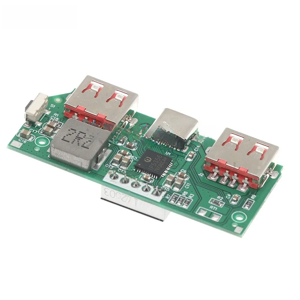 5V 3A Power Bank Module with Digital Screen for Real-Time Battery Monitoring and Multi-Device Charging Circuits