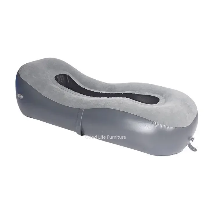 Sofá inflable portátil para acampar, sillón reclinable individual, conveniente, cama de flocado de malla con Clip para acampar al aire libre, rápido