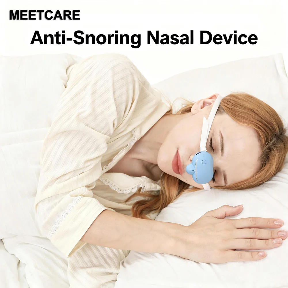 

Умное устройство от храпа с ИИ, обнаруживающее звуки храпа, 40 децибел, с функцией массажа носа, две регулируемые вибрации (высокая и низкая)