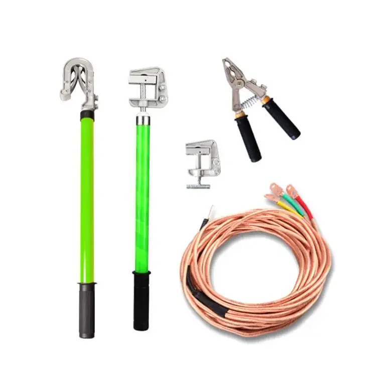 Earthing Rod Set Portable Grounding Wire High Voltage Safety Line Earth Device