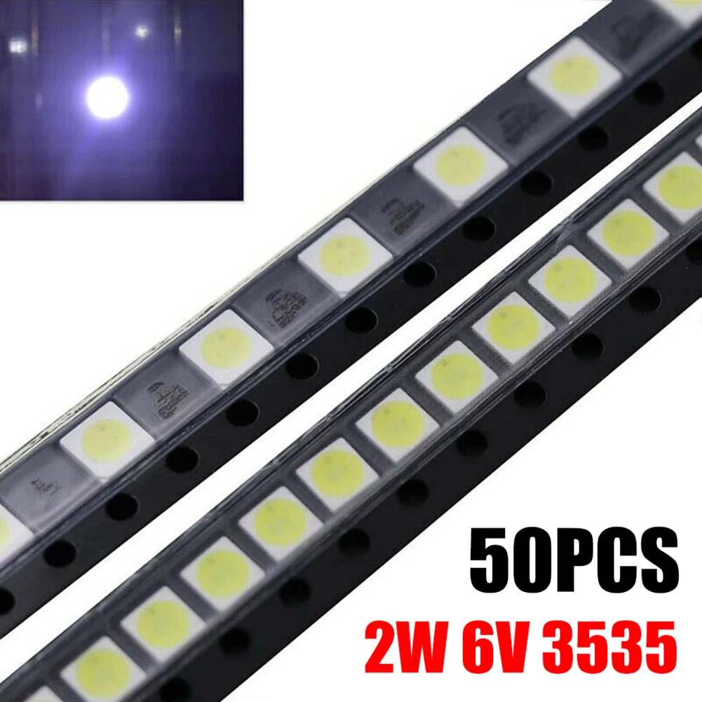 50 pz/100 pz Apparecchiature Elettriche Chip LED Circuiti 150lm Lampada 2 W 3535 TV Retroilluminazione Bead Chip Bianco Freddo