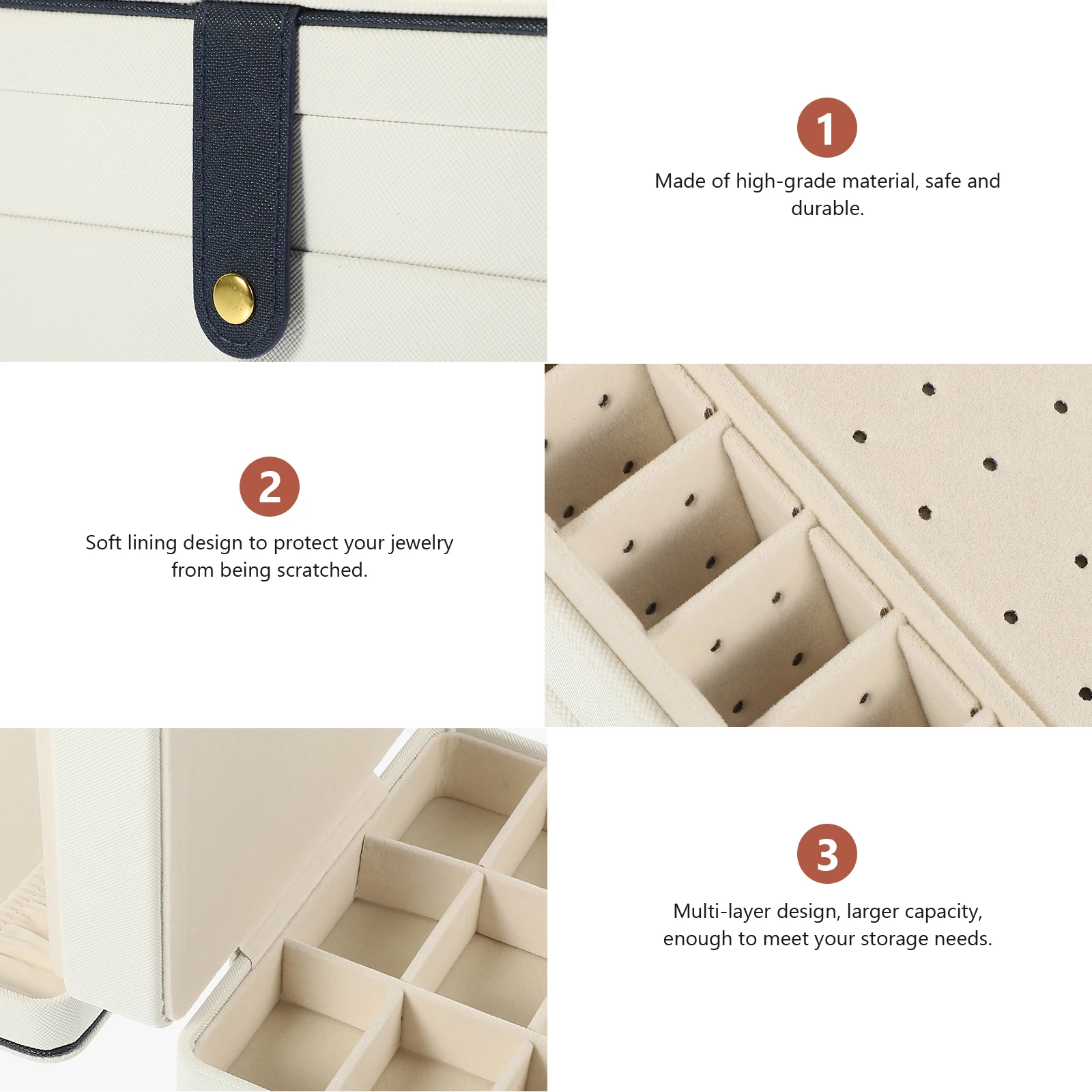 

Multi Layer Jewelry Box Portable Travel Pu Lightweight Storage ganizer For Earrings Necklaces Bracelets Small Boxes