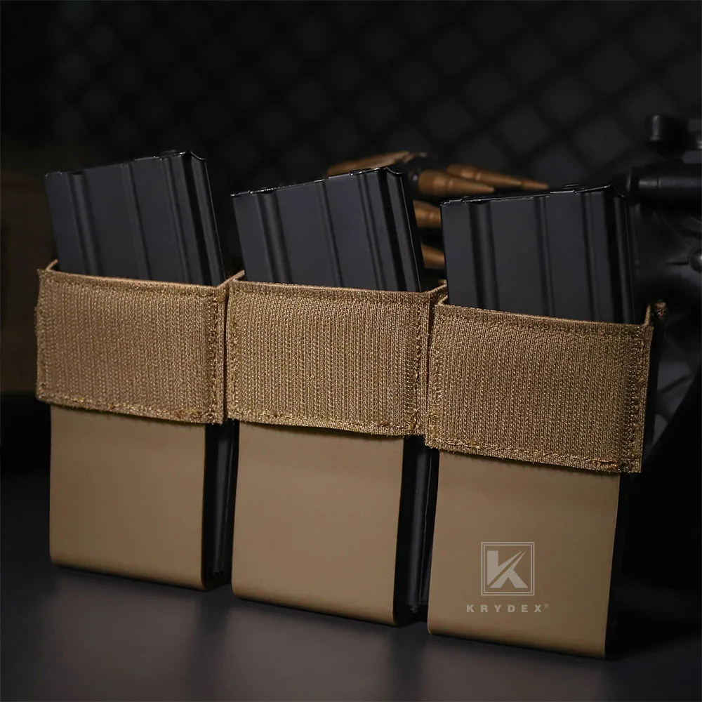 KRYDEX Tattico Elastico 5.56 Triplo Doppio Rivista Inserto 7.62 Mag Pouch Per D3CR Pettorale Piastra Carrier Vest Placard Canguro