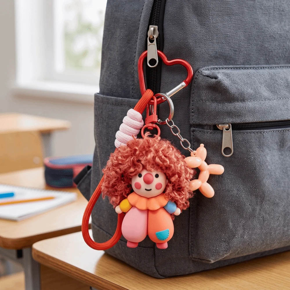 Fashion Curly Doll Keychain Shaggy Small Plush Keychain Plush Fluffy Key Ring Ornament For Women