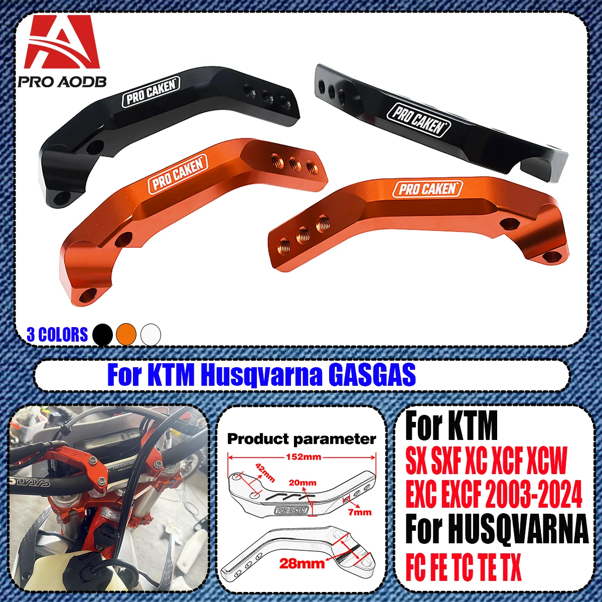 

Motorcycle Handguard Support Bracket Mount 28mm Handlebar Guard Clamp For Yamaha YZ WR Suzuki RMZ For KTM EXC For Honda CRF
