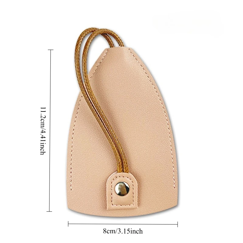 1pc Pull-Out Key Case Cover, PU Leather Large-Capacity Key Sleeve Keychain Bags, Cute Protector Car Key Fob with Holder Hook view 6