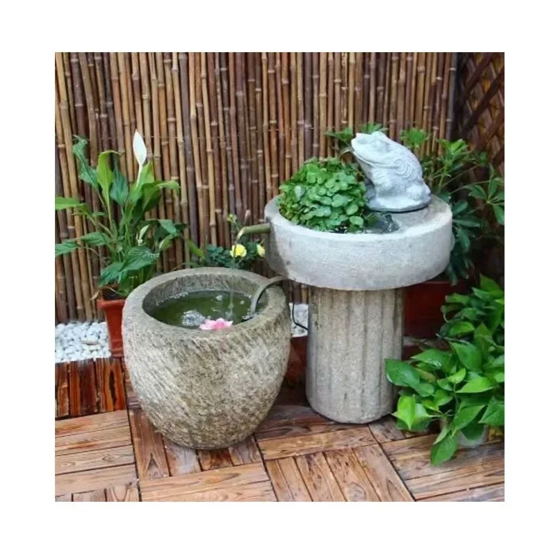 Stone Water Fountain Garden Fountains for Sale Water Falls Granite Geyser Casade Outdoor Fengshui Garden Lake Fountains