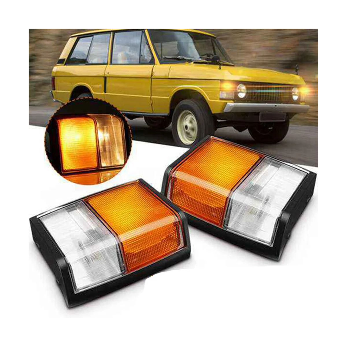 PRC8949 Car Front Right Side Corner Light Turn Signal Indicator Marker Lamp for Land Rover Range Rover 1971-1986