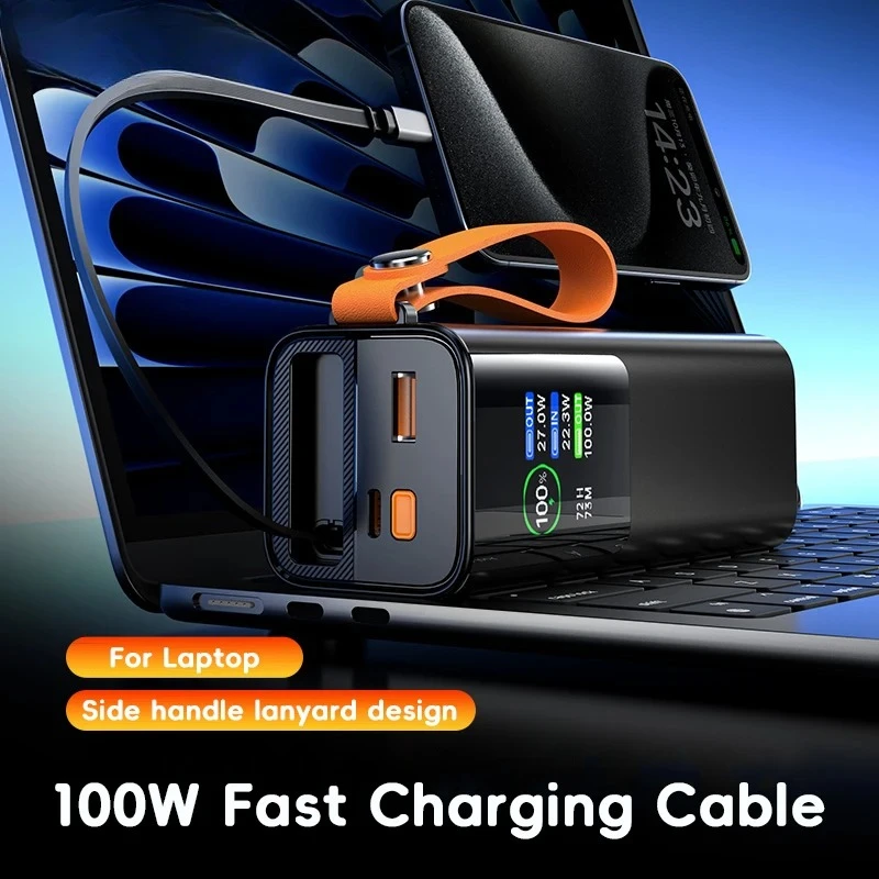 لأجهزة الكمبيوتر المحمول PD100W 20000mAh قوة البنك بطارية خارجية سعة كبيرة شحن سريع المحمولة Powerbank آيفون سامسونج Xiaomi