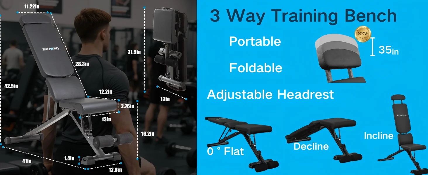 foldable,portable,incline,decline.flat bench