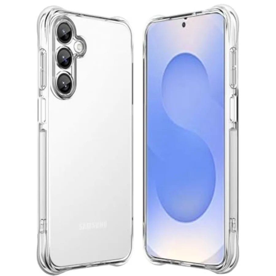 Compatible with Samsung Galaxy S25 Case, Shock-Absorption Flexible Clear TPU Rubber Protective Cell Phone Cover for S25 5G 6.2"