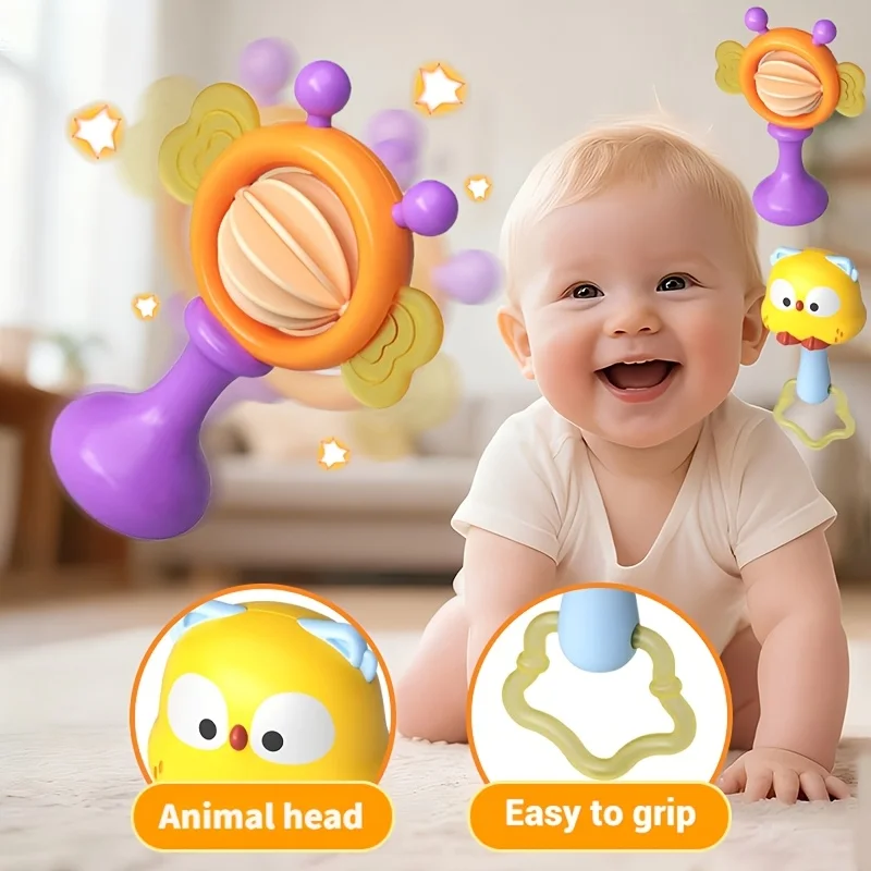 Babyrammelaar klinkend speelgoed |   Duurzaam ABS-materiaal |   Verbetert de fijne motoriek |   Ideaal voor Kerstmis, Halloween, Verjaardagen