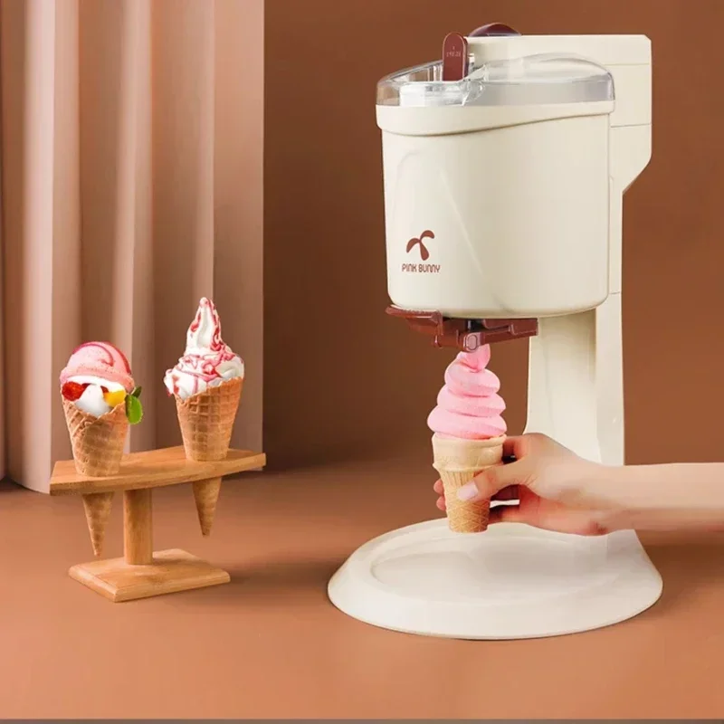 Ice Cream Machine Household Automatic Plug-in Children\'s Fruit Ice Cream Machine Homemade 220V Ice Cream Machine Food Truck