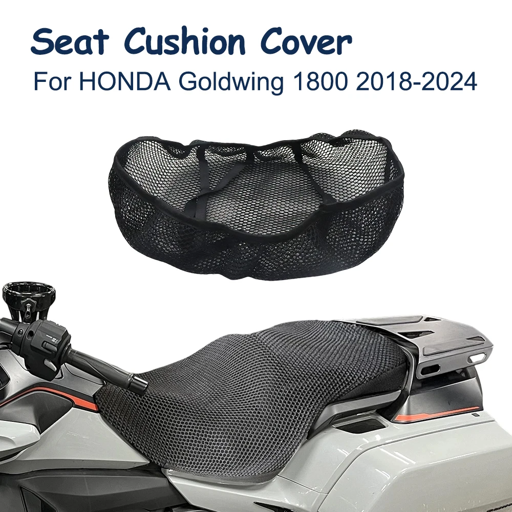 

For Honda Goldwing GL1800 GL 1800 2018-2024 Motorcycle Seat Cover 3D Mesh Fabric Non-Slip Breathable Cushion Heat Insulation