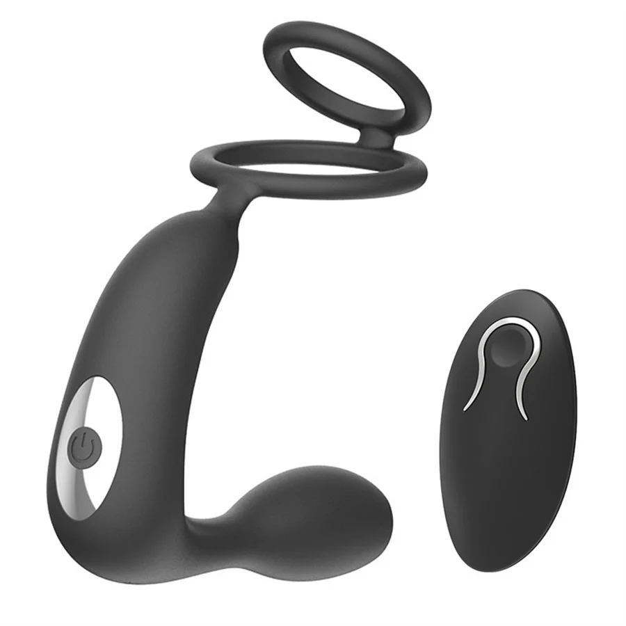 12 Modes Wireless Remote Control Anal Vibrator With Penis Ring Vibrating Butt Plugs Cock Ring Prostate Massager Sex Toys For Men