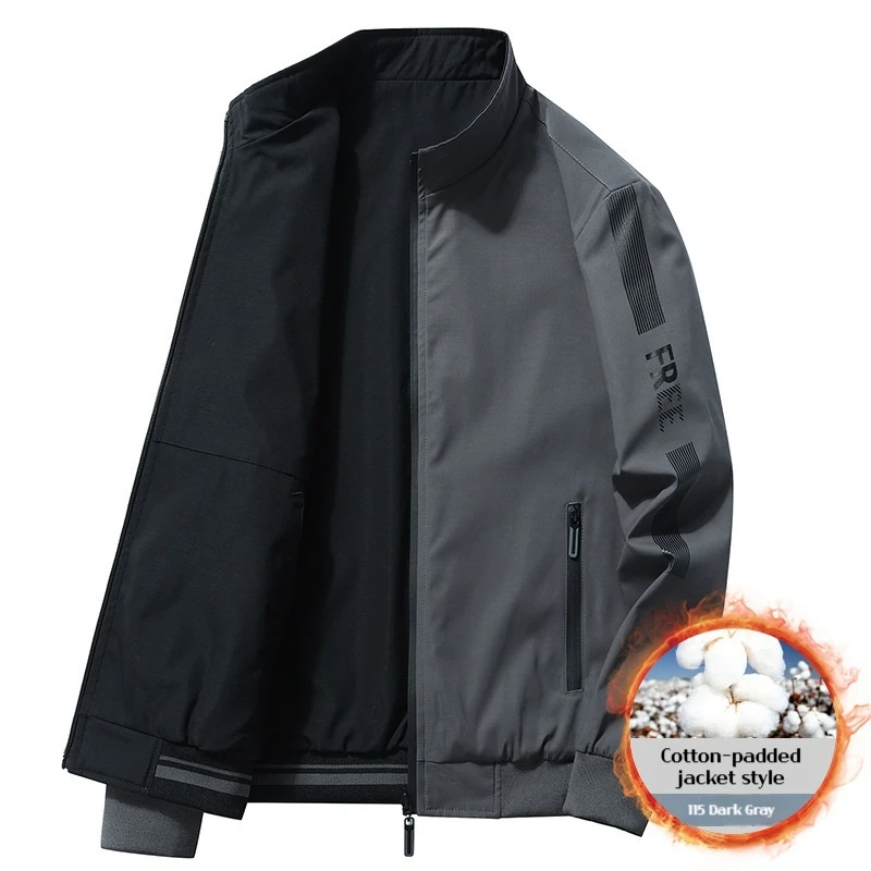 

Double Sided Men's Jacket Winter Thick Cotton Baseball Jacket Casual Streetwear Two Sides Wearable Unisex Outerwear High Quality