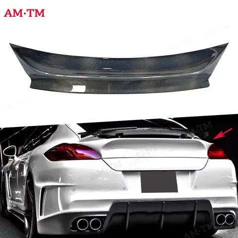 For Porsche Panamera 970 970.1 2009-2013 4 Door Rear Trunk Spoiler Rear Wing Tail Wing Carbon Fiber Car Accessories Body kit