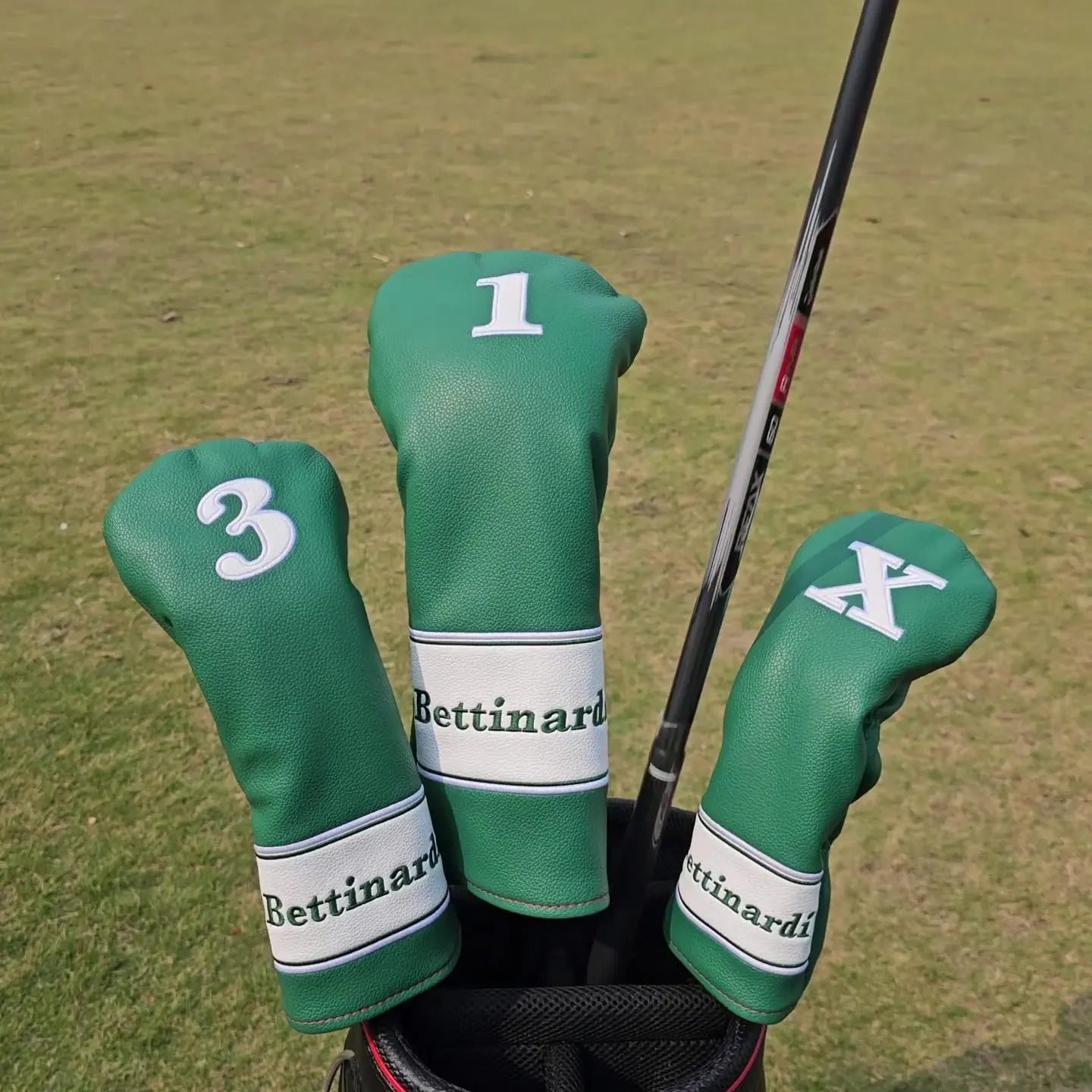 

Golf Headcovers in Green - Numbers, Anti-Scratch Lightweight Driver/Iron Sleeves
