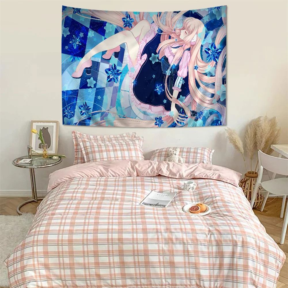 Anime Chobits Printed Cartoon Tapestry Wall Hanging Decoration Household Home Decor