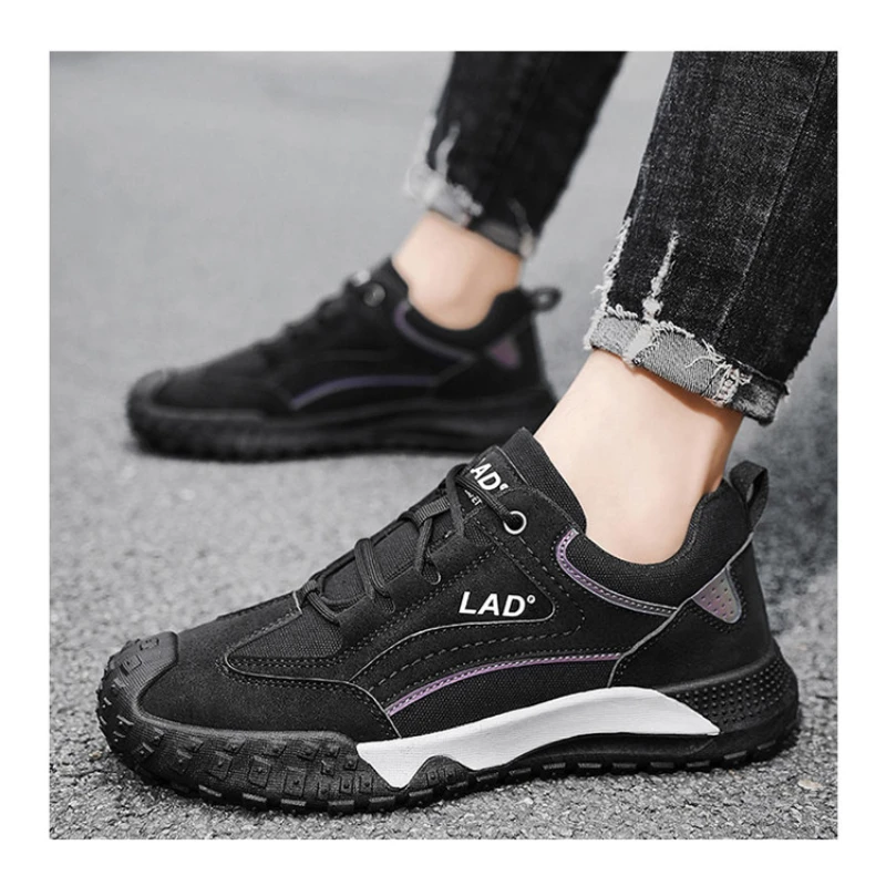 Męskie odporne na zużycie obuwie robocze w nowym stylu moda oddychające trampki na platformie męskie odkryte antypoślizgowe buty na co dzień Tenis Masculino