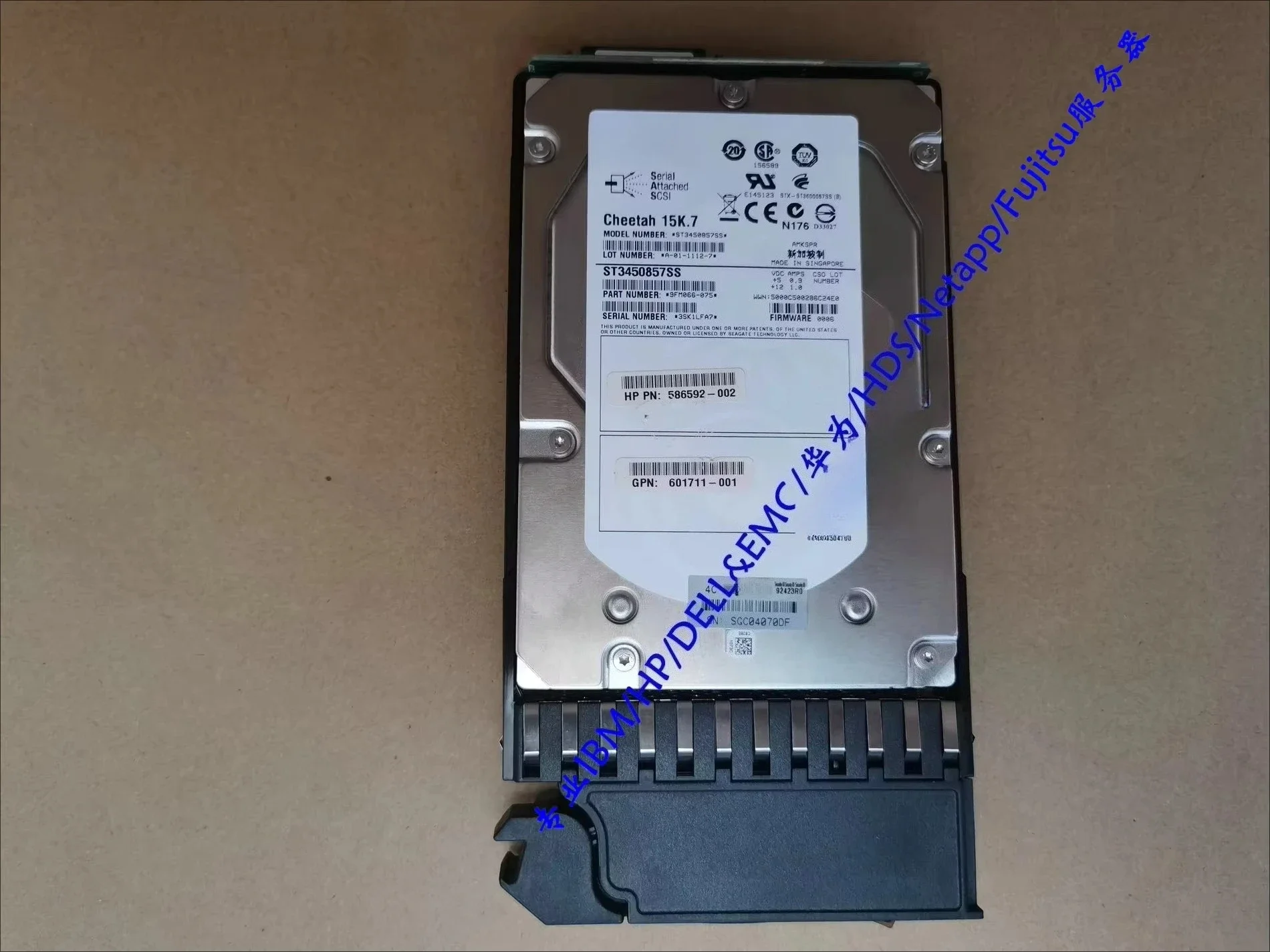 

Used For HP 601776-001 450G SAS-FC 3.5 AP859A P2000G3 Storage, Hard Disk