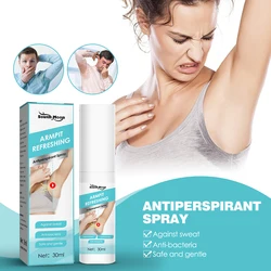 Axila refrescante antitranspirante spray axilas corpo odor remoção desodorante anti-bactérias fragrância duradoura