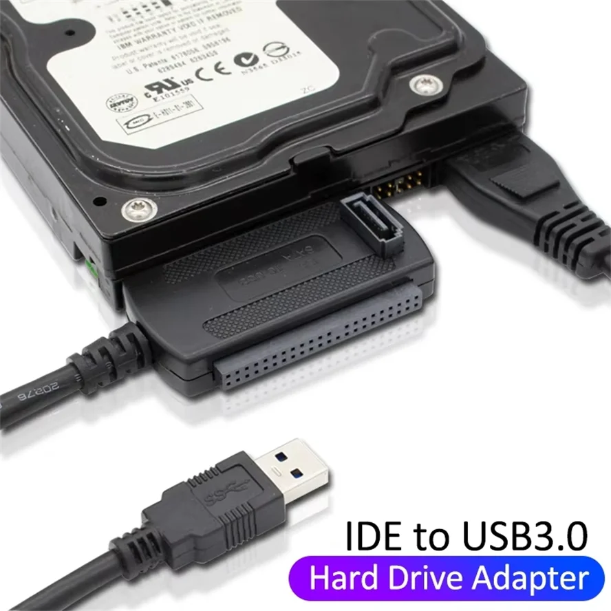 【セール中】3 in 1 USB 3.0 2.0 - IDE SATA変換アダプター SATA 2.5/3.5インチ SSD/HDDハードディスクドライブアダプターケーブル PC/ラップトップ/ノートパソコン用