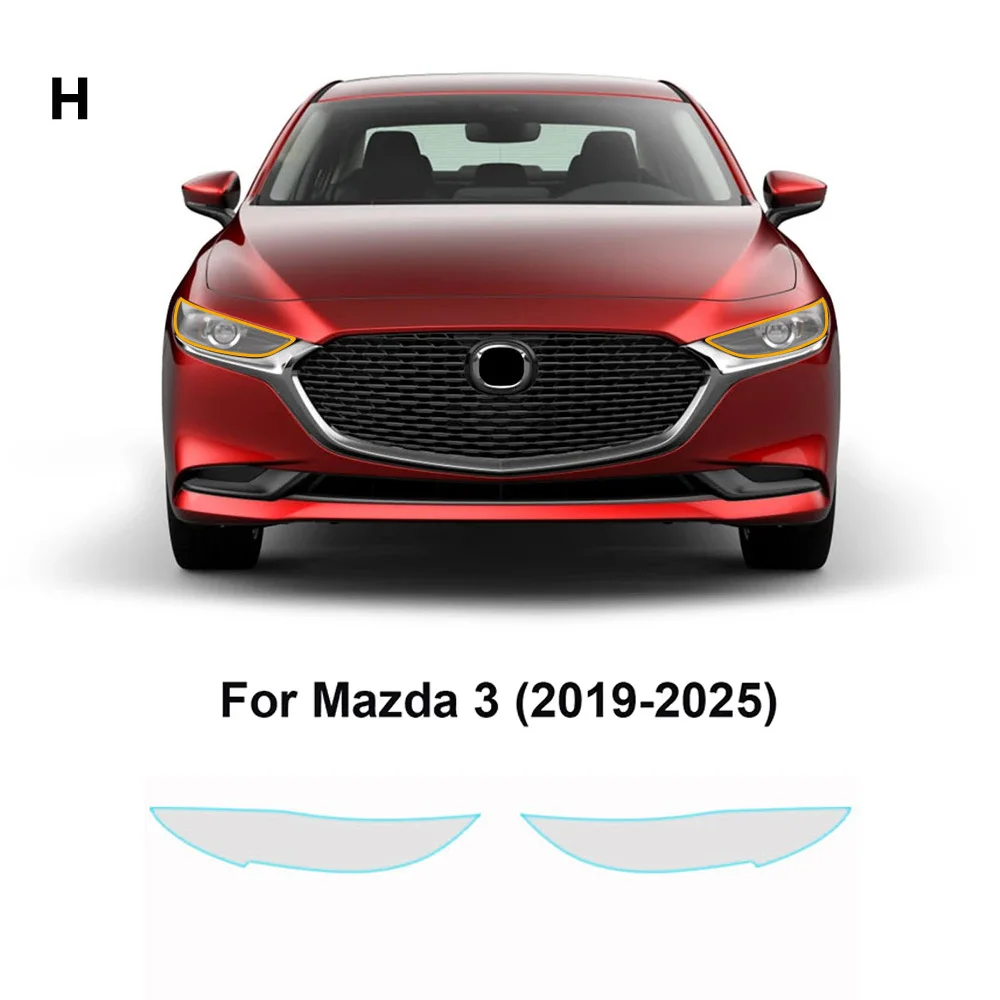 

For Mazda 3 2019-2025 Car B C Pillars Paint Protection Sticker TPU PPF Headlight Rearview Transparent Film Anti-scratch Exterior