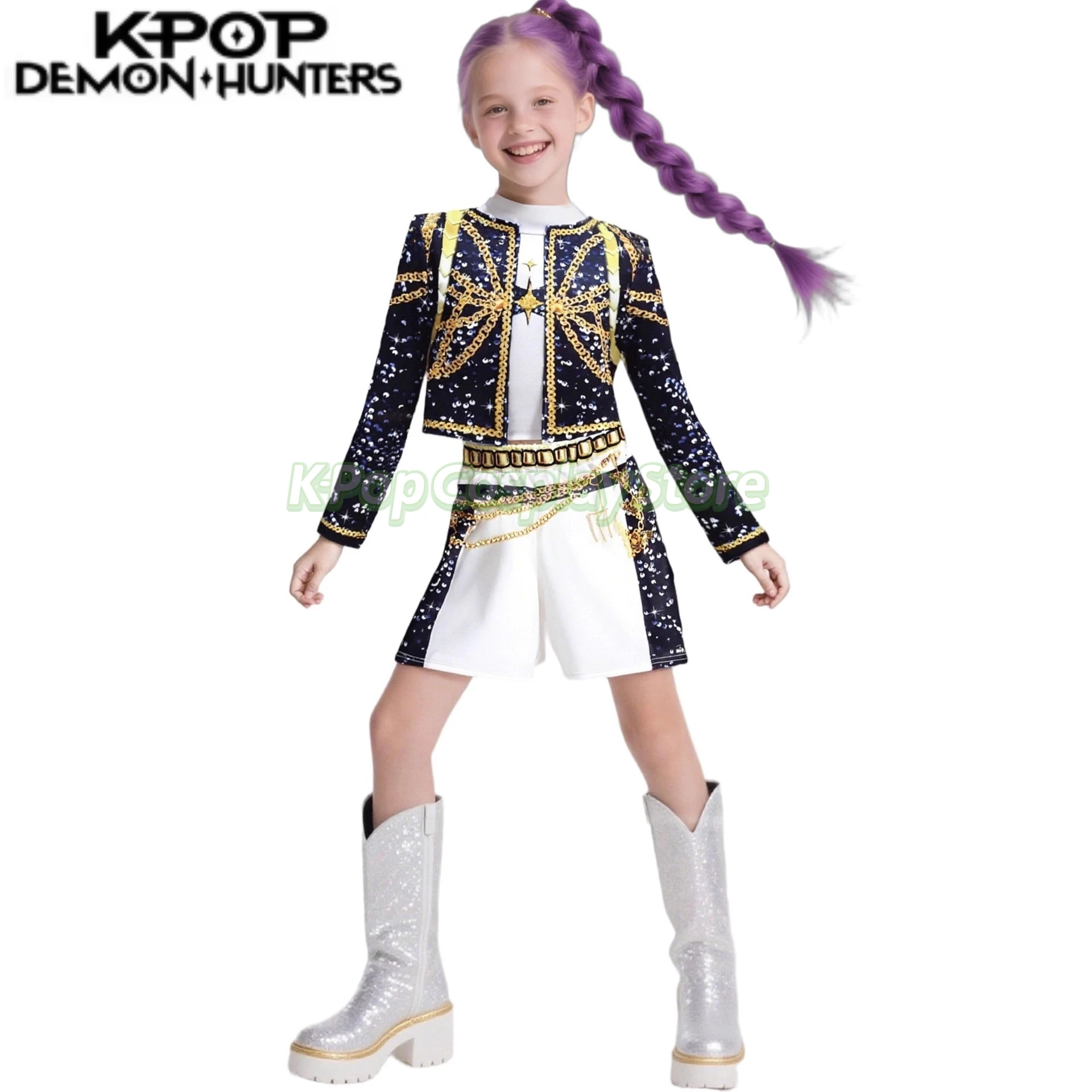 Dziewczęcy Biały Złoty Strój Cosplay Zoey Grupa Dziewczęca Rumi Kostium Dziecięcy Mira Ubranie Ulubione Stroje Sceniczne Przebranie na Halloween