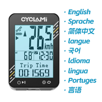 CYCLAMI GPS Bike Computer Multi-Language Wireless Stopwatch IPX6 Waterproof Cycling Odometer Bicycle Accessories Speedometer