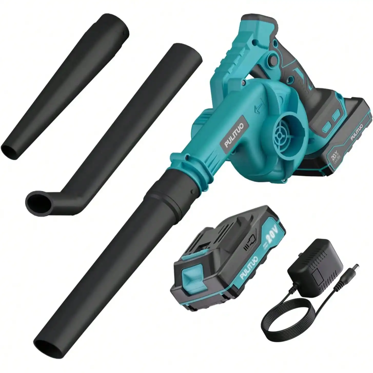 

Leaf Blower With Dual Intake & 1 Batteries, 150MPH 165CFM Brushless Motor, 6-Speed Electric Blower For Car Dust, Fall L