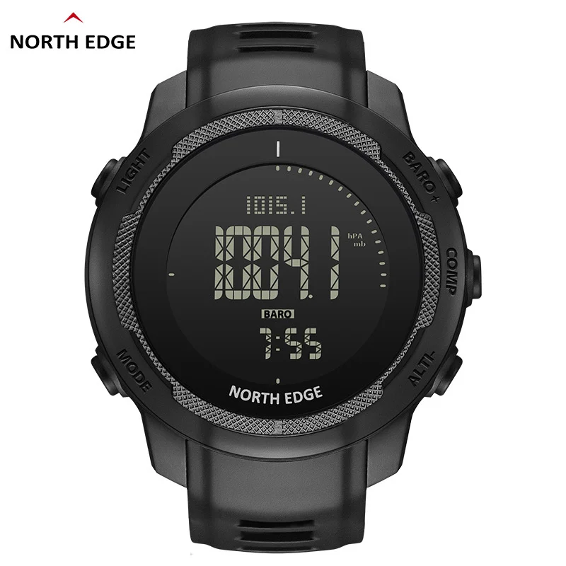 NORTH EDGE Outdoor Sports Waterproof Smart Watch Height Air Pressure Compass Thermometer Multifunctional Carbon Electronic Watch