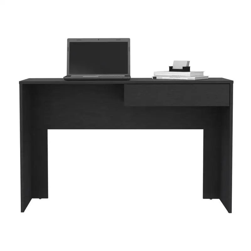 Black Computer Desk with Drawer - Stylish Workspace Furniture for Home Office
