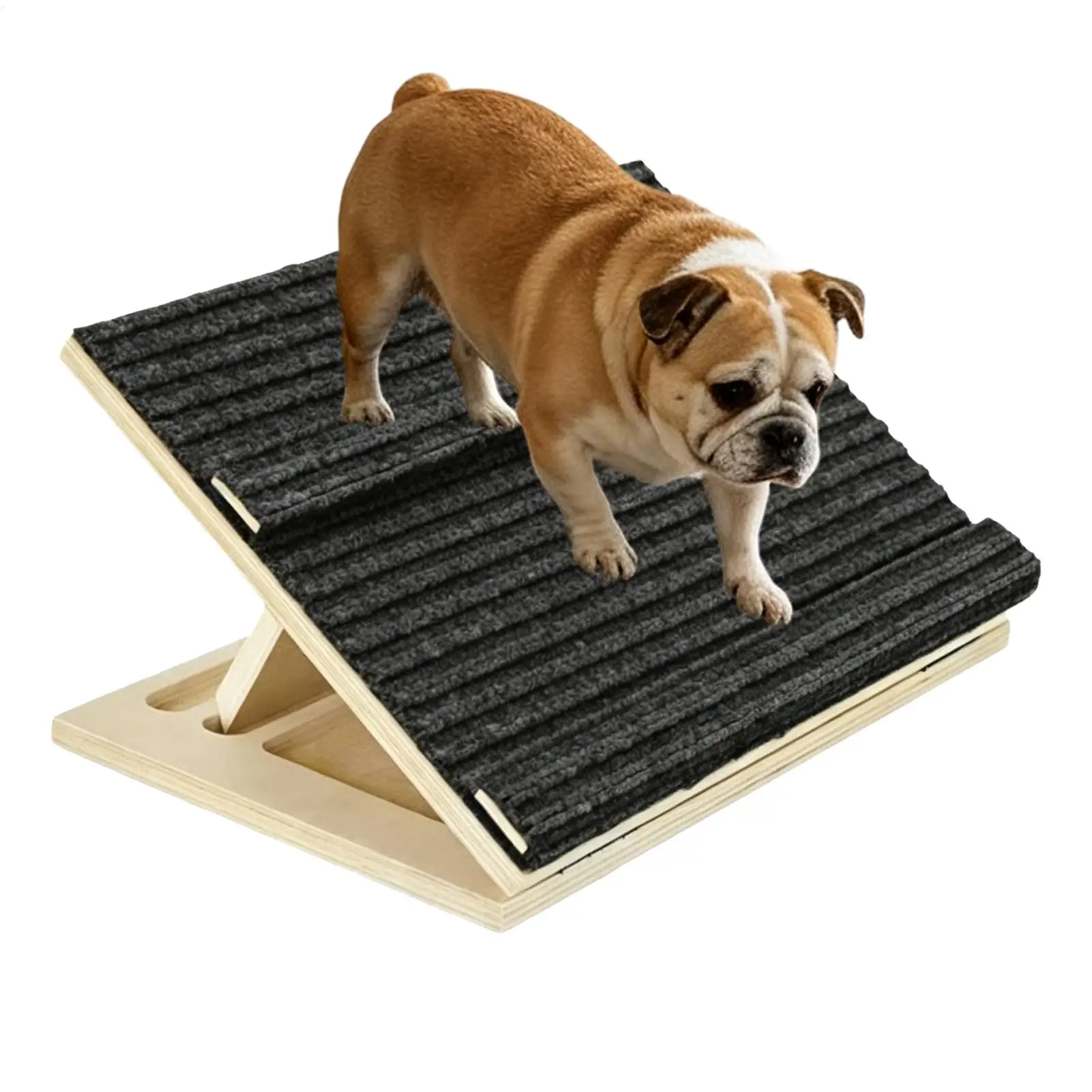 Adjustable Dog Ramp Pet Wooden Folding Dog Cat Stair for Couch High Bed Non Slip Carpet Surface Dog Ladder Non-slip Pet Ramp