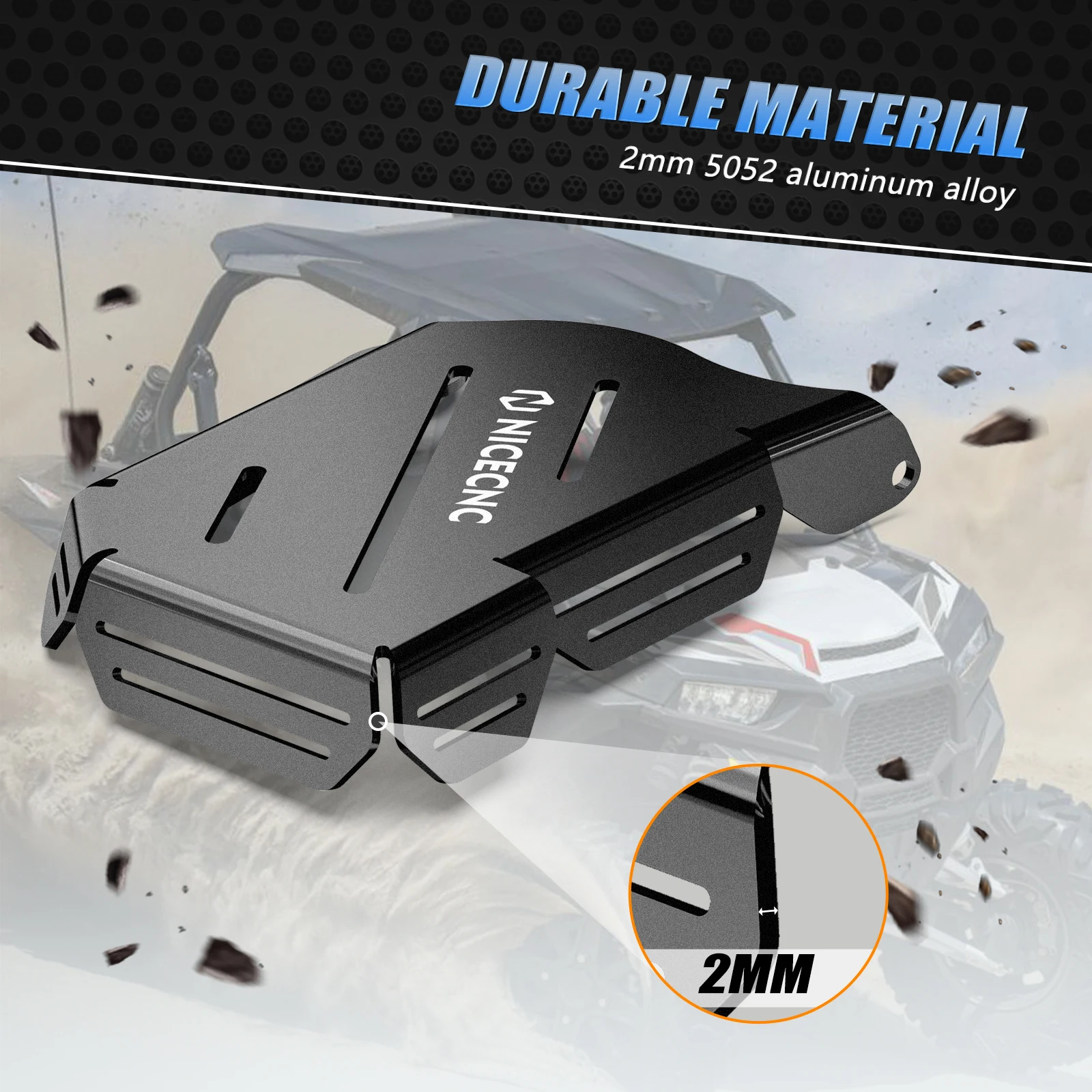 NICECNC For Polaris RZR XP Turbo UTV Aluminum Alloy Throttle Body Cover For Polaris RZR XP 4 Turbo EPS Fox Edition 2016-2018