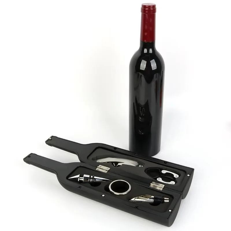 Vintage Creative Christmas Gifts Wine Bottle Kit with Bottle Opener Modern Tools Wine Styling Design Gift Set