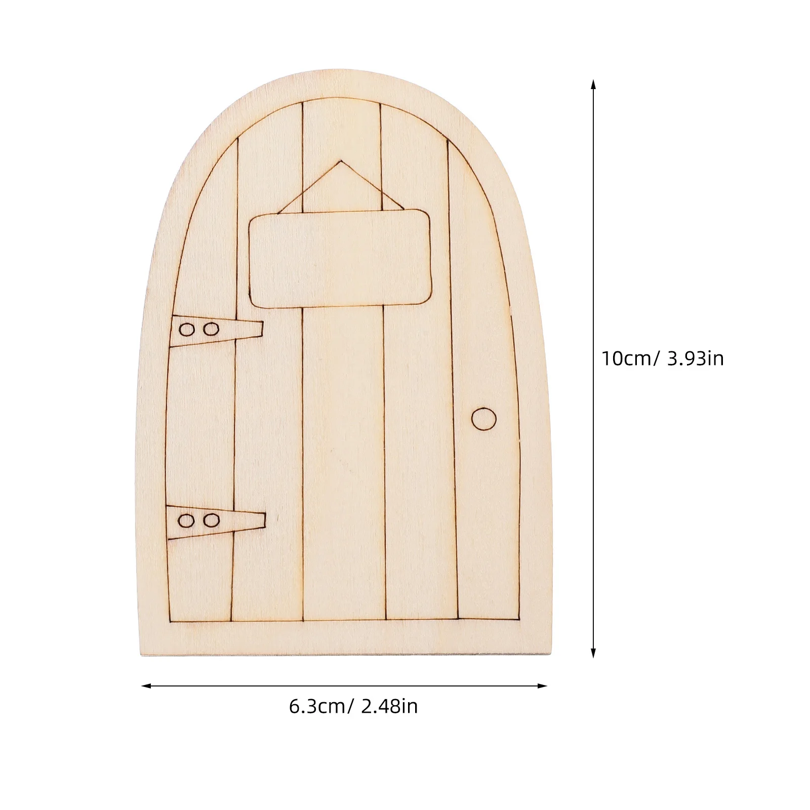12 قطعة أبواب خرافية خشبية غير مطلية إكسسوارات حديقة مصغرة أبواب خرافية خارجية إكسسوارات حديقة مصغرة