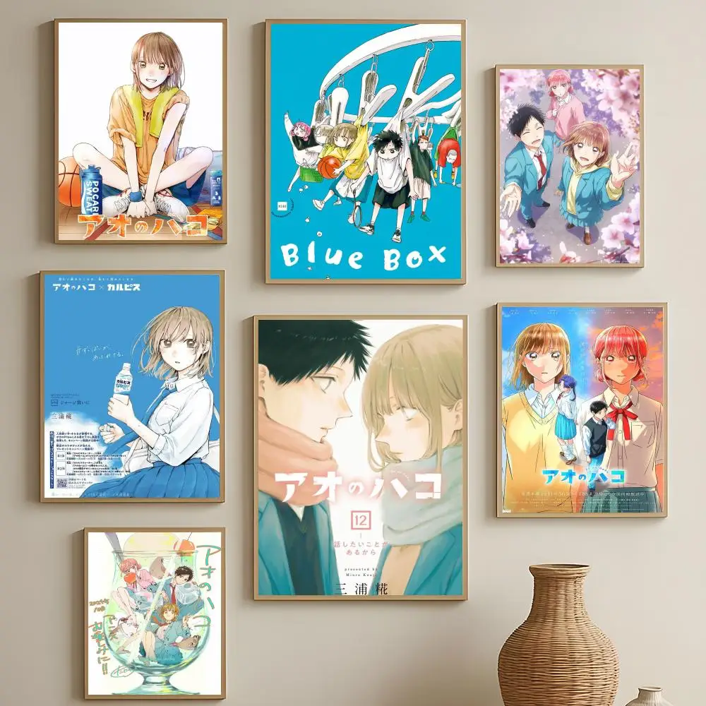 Anime Blue Box Poster HD Selbstklebende, wasserfeste Wandkunst, einfach anzubringen, Dekoration für mehrere Szenen