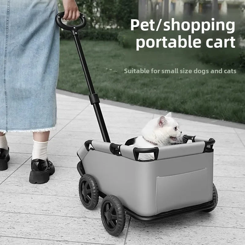 Travel in Style with Your Furry Friend - Lightweight and Foldable Pet Stroller and Suitcase for Easy Outdoor Adventures