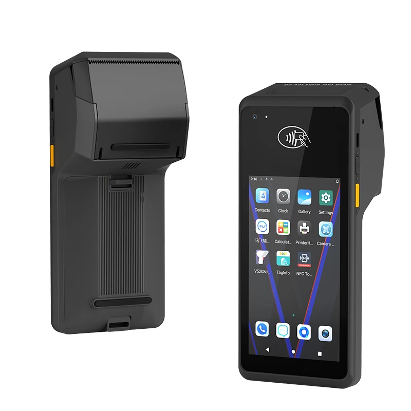 Smart Handheld POS Terminal Android 4G Dual SIM NFC QR Bluetooth 4.2  2GB RAM 16GB ROM Mobile Payment Device Source Factory OEM