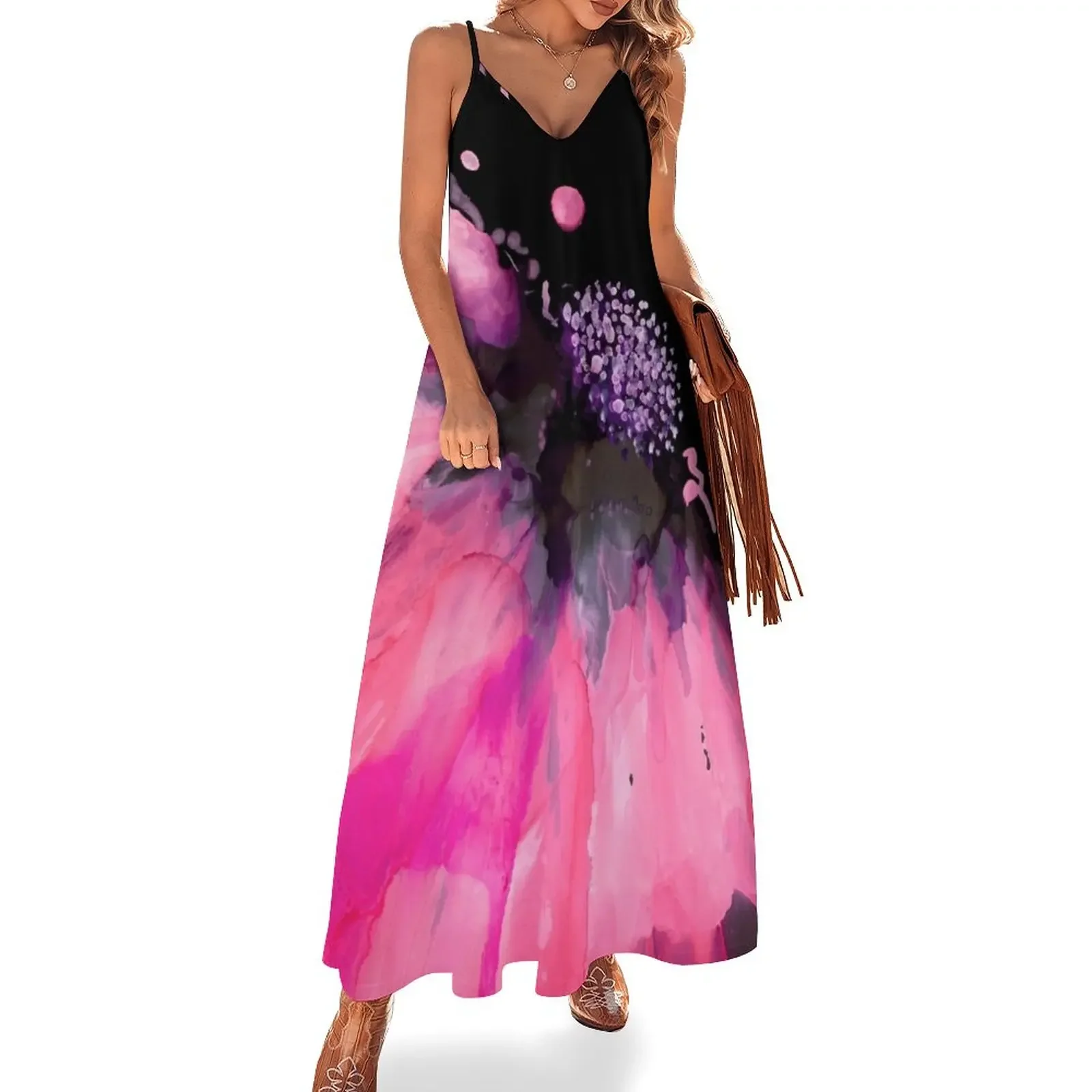 

Pretty in Pink Sleeveless Dress long sleeve dress elegant women's dresses sale birthday dress