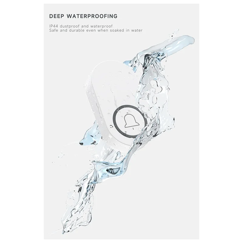 

Новый беспроводной уличный дверной звонок, умный домашний дверной звонок, 60 мелодий, громкая громкость, домашний приветственный, водонепроницаемый, без проводки, EU-PLUG-Y41A