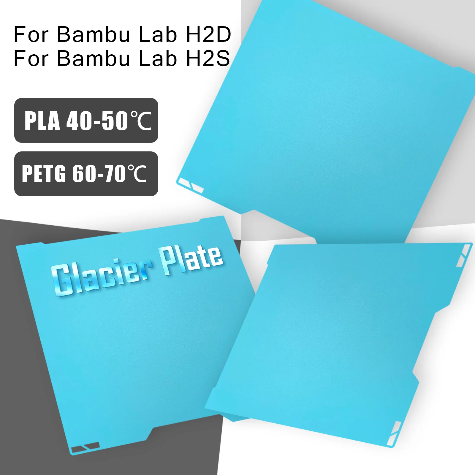 

For Bambu Lab H2D/H2S Cool Plate Build Plate Double-Sided Plate Spring Steel Sheet 320x350mm Bambulab Heat Bed 3D Printer Parts