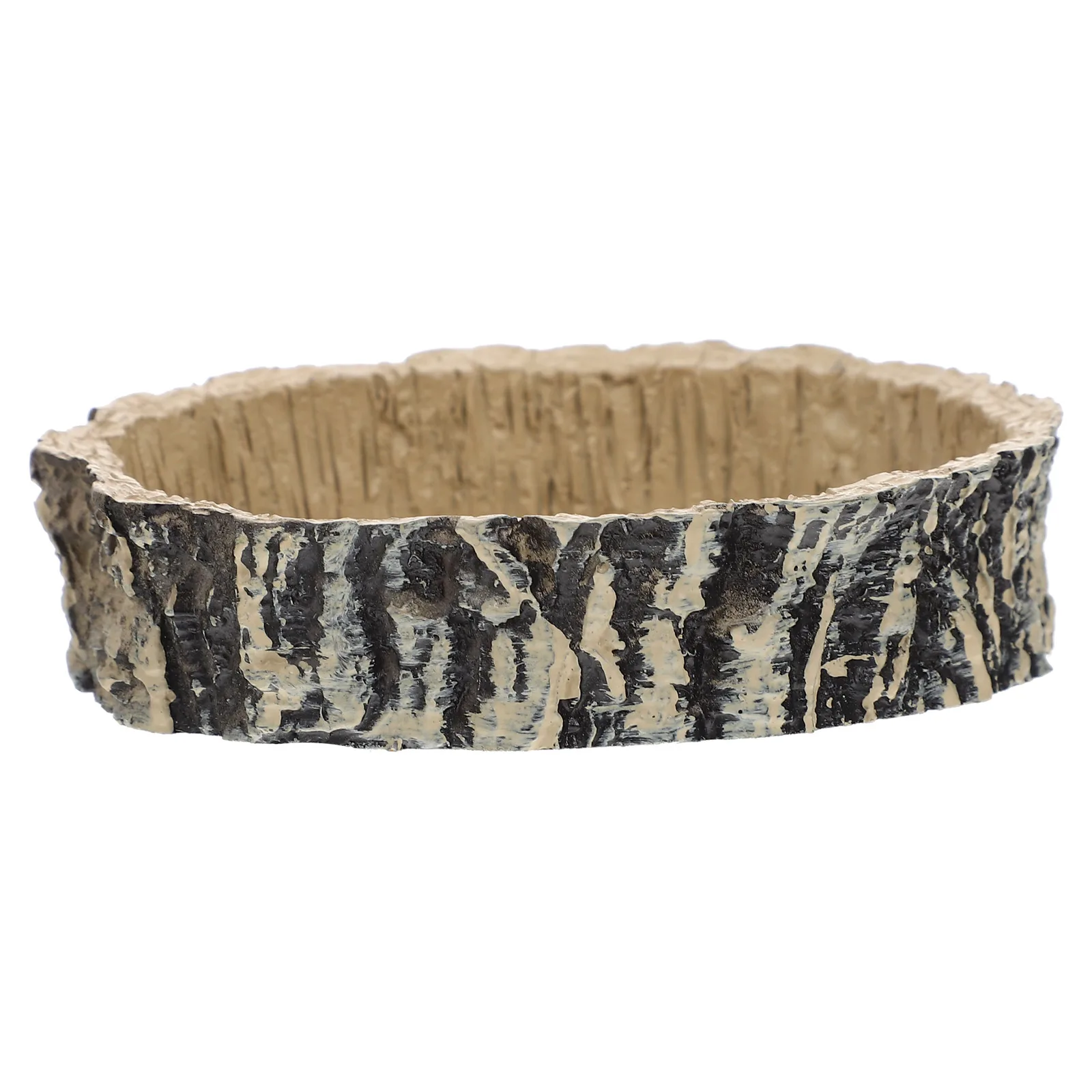 

Imitation Bark Food Pot Reptile Dish Climbing Resin Feeding Bowl Pet Lizard Habitat Accessories Tortoise Feeder