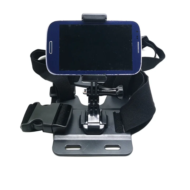 Celular Chest Strap Mounting Holder, primeiro ângulo Video Bracket, clipe fixo, Live Broadcast Acessórios